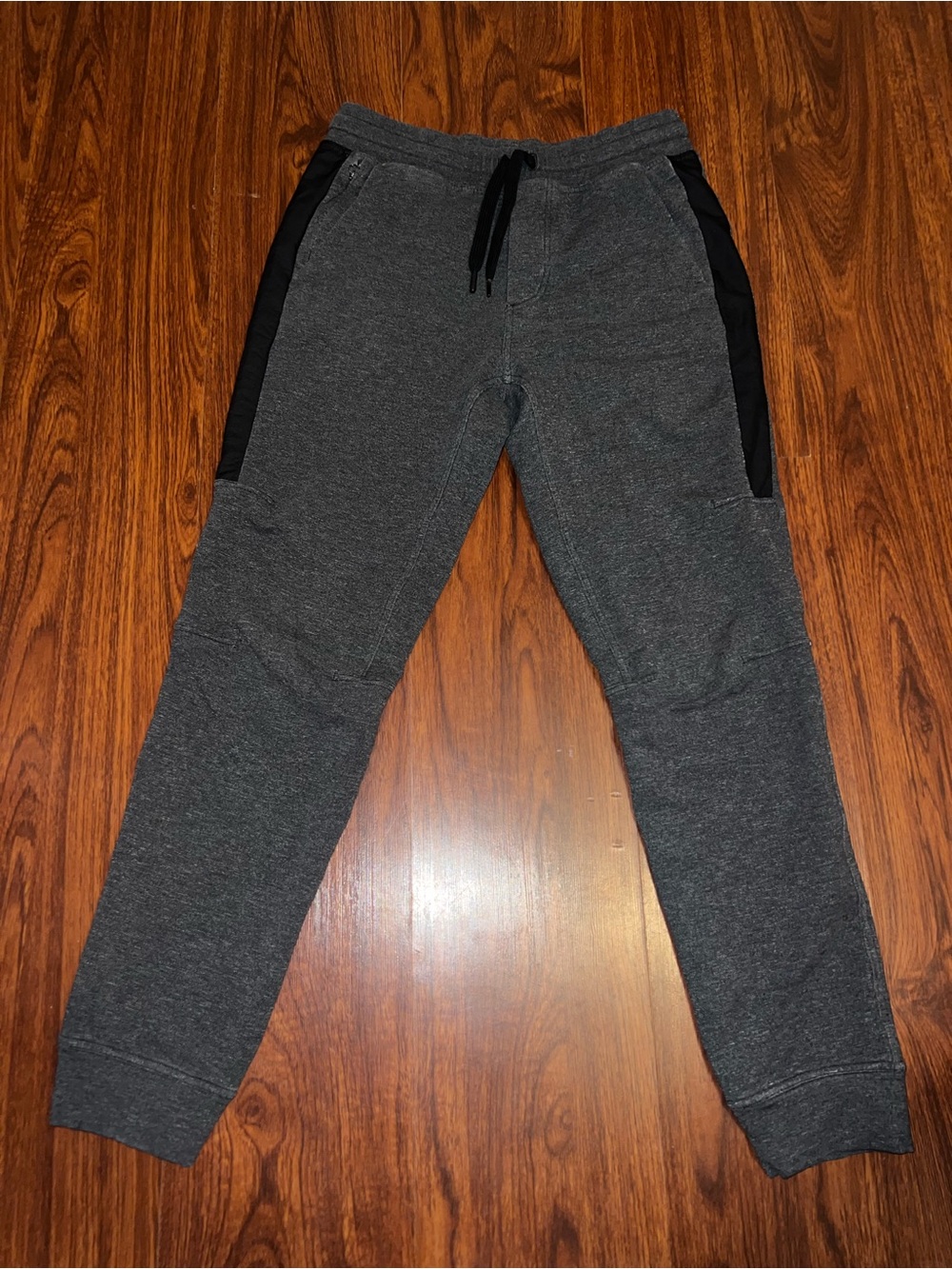 lululemon athletica Heather Charcoal Gray Jogger Sweatpants with Black Panels